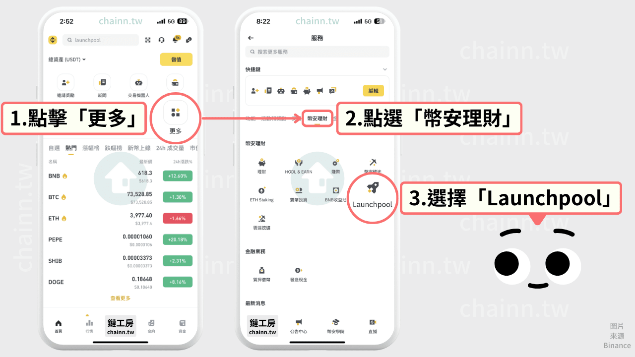 前往幣安 Launchpool